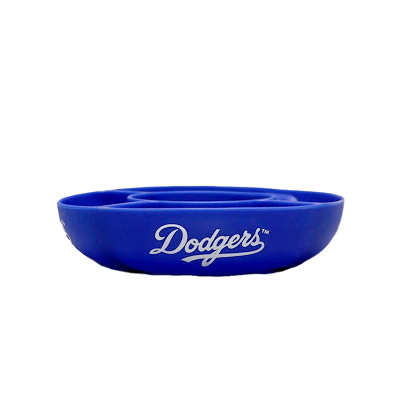 Gobelet en verre de 40 oz avec plateau à collation en silicone des Dodgers de Los Angeles de The Memory Company