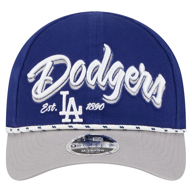Casquette ajustable New Era Royal Los Angeles Dodgers Team Loyal 9FORTY M-Crown pour tout-petit