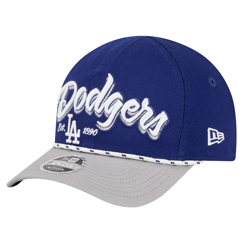 Casquette ajustable New Era Royal Los Angeles Dodgers Team Loyal 9FORTY M-Crown pour tout-petit
