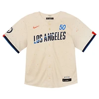 Maillot de joueur Nike Mookie Betts crème Los Angeles Dodgers 2024 City Connect Limited pour tout-petit