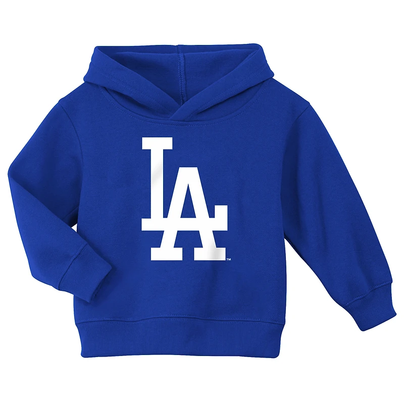 Toddler Outerstuff Royal Los Angeles Dodgers Logo Fleece Pullover Hoodie