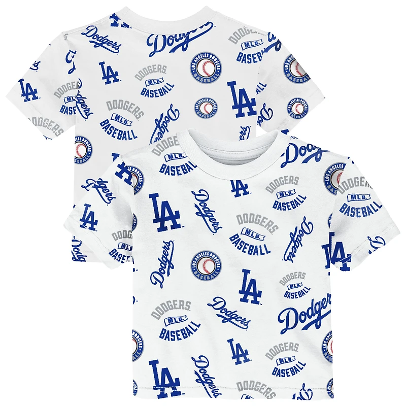 Toddler Outerstuff  White Los Angeles Dodgers Run Down T-Shirt