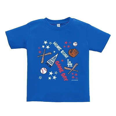 Toddler Soft as a Grape  Royal Los Angeles Dodgers Home Run T-Shirt