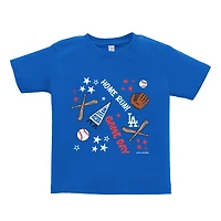 Toddler Soft as a Grape  Royal Los Angeles Dodgers Home Run T-Shirt