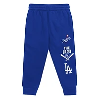 Toddler White/Royal Los Angeles Dodgers Wind Up Pullover Hoodie and Sweatpants Set
