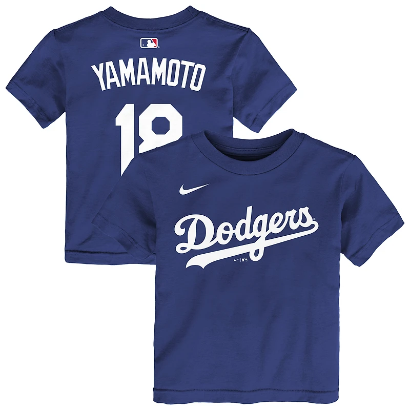 Toddler Yoshinobu Yamamoto Royal Los Angeles Dodgers Name & Number T-Shirt