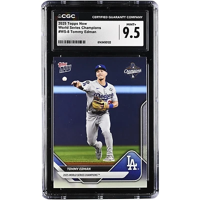 Carte Tommy Edman des Dodgers de Los Angeles 2025 Topps Now '25 Champions des Séries mondiales #WS-8, authentifiée CGC 9.5