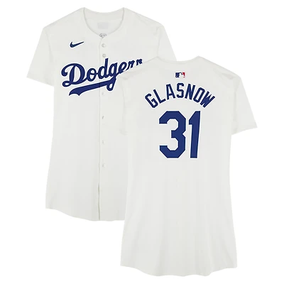 Tyler Glasnow Los Angeles Dodgers Player-Issued #31 White Jersey from the 2024 MLB Season
