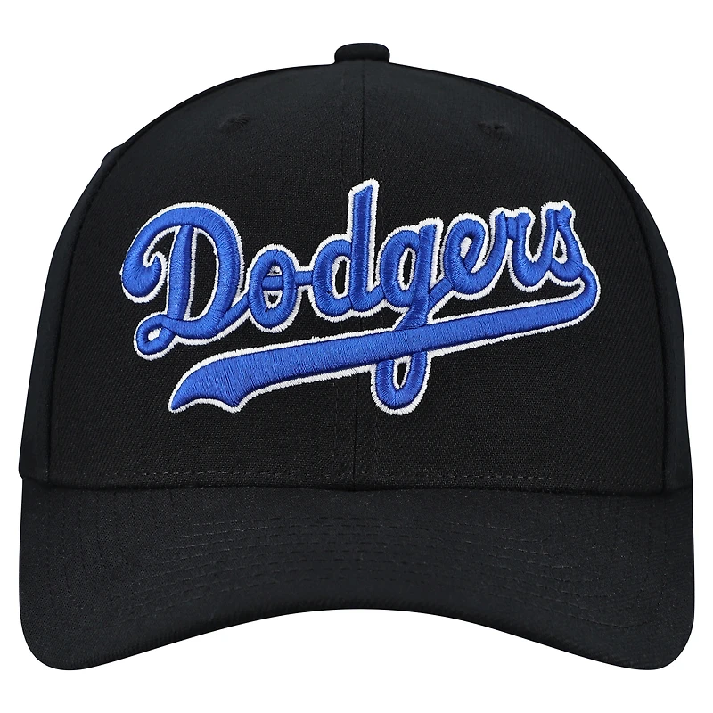 Casquette ajustable unisexe Mitchell & Ness noire Los Angeles Dodgers Basic Coop Pro