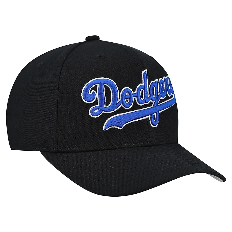 Casquette ajustable unisexe Mitchell & Ness noire Los Angeles Dodgers Basic Coop Pro