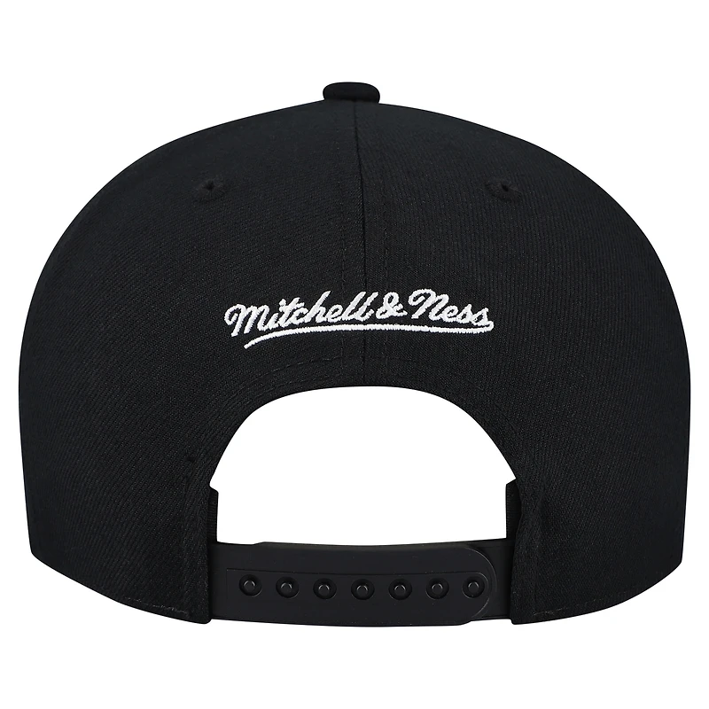 Casquette ajustable unisexe Mitchell & Ness noire Los Angeles Dodgers Basic Coop Pro