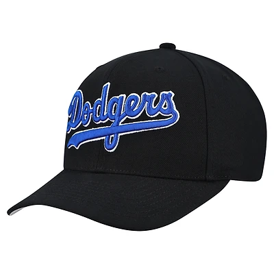 Casquette ajustable unisexe Mitchell & Ness noire Los Angeles Dodgers Basic Coop Pro