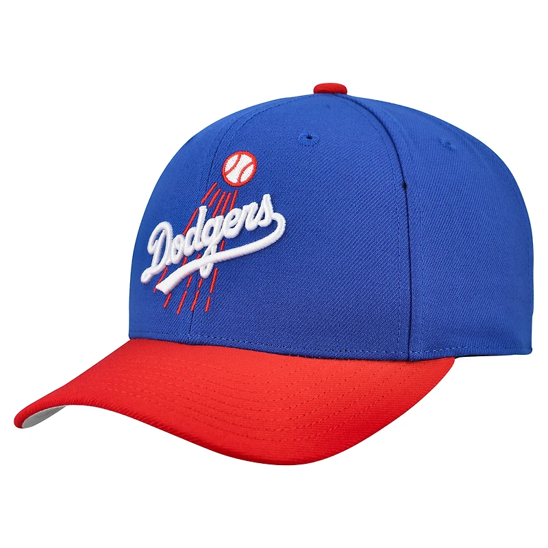 Casquette unisexe Mitchell & Ness bleue Los Angeles Dodgers Basic Coop Pro ajustable
