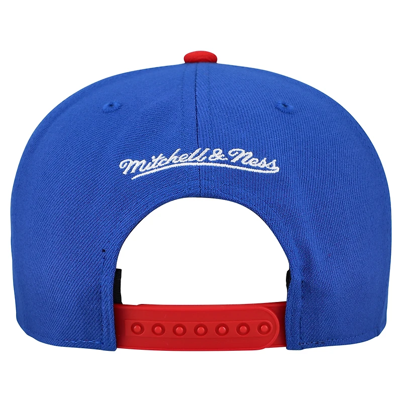 Casquette unisexe Mitchell & Ness bleue Los Angeles Dodgers Basic Coop Pro ajustable
