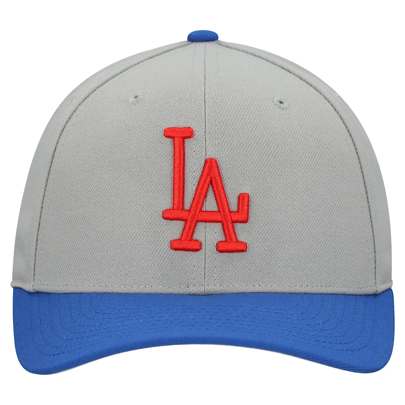 Casquette ajustable unisexe Mitchell & Ness grise Los Angeles Dodgers Basic Coop Pro