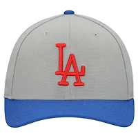 Casquette ajustable unisexe Mitchell & Ness grise Los Angeles Dodgers Basic Coop Pro