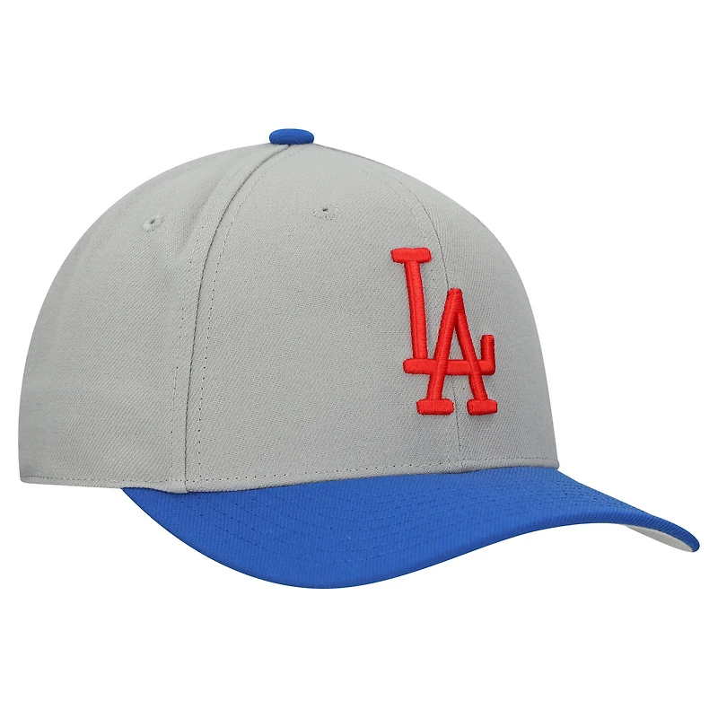 Casquette ajustable unisexe Mitchell & Ness grise Los Angeles Dodgers Basic Coop Pro