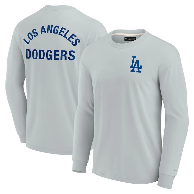 Unisex Fanatics Gray Los Angeles Dodgers Elements Super Soft Long Sleeve T-Shirt
