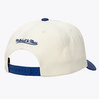 Casquette unisexe Mitchell & Ness crème Los Angeles Dodgers Retro Lines Stretch Snapback