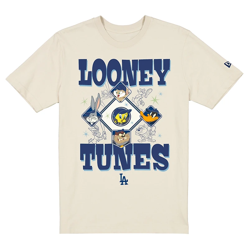 Unisex New Era Cream Los Angeles Dodgers Looney Tunes T-Shirt