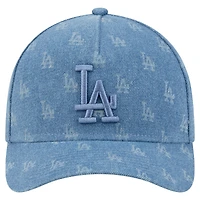 Unisex New Era  Denim Los Angeles Dodgers A-Frame 9FORTY Adjustable Hat