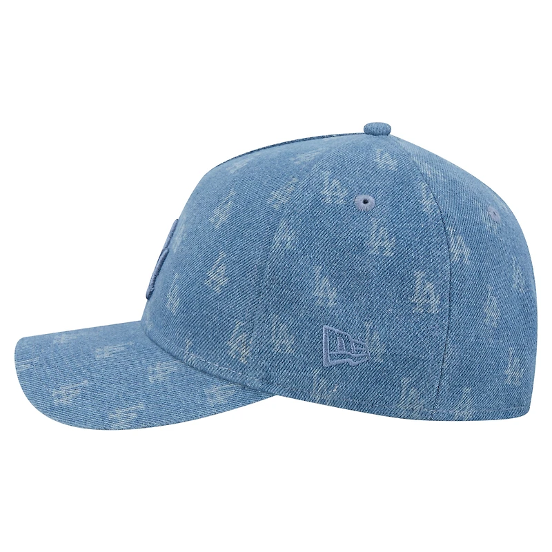 Unisex New Era Denim Los Angeles Dodgers A-Frame 9FORTY Adjustable Hat
