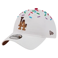 Casquette unisexe New Era blanche Los Angeles Dodgers Sprinkle 9TWENTY ajustable