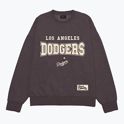 Unisex Peace Collective Brown Los Angeles Dodgers Melange Oversized Heavyweight Sweatshirt