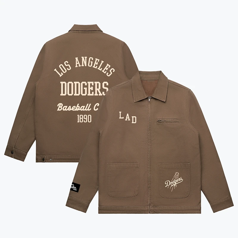 Unisex Peace Collective  Walnut Los Angeles Dodgers Heavyweight Work Jacket