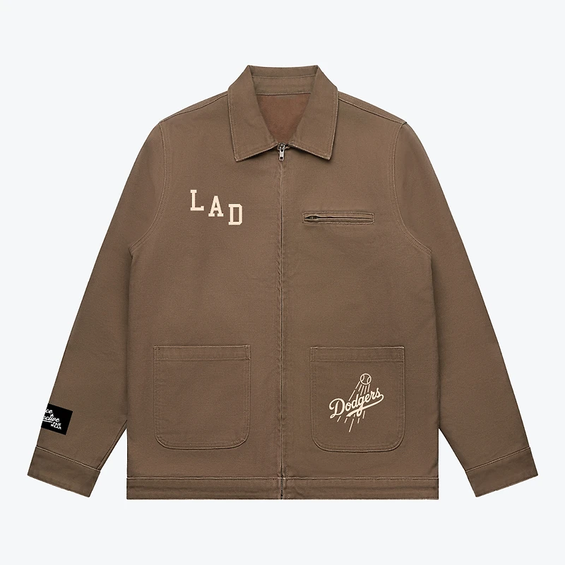 Unisex Peace Collective  Walnut Los Angeles Dodgers Heavyweight Work Jacket