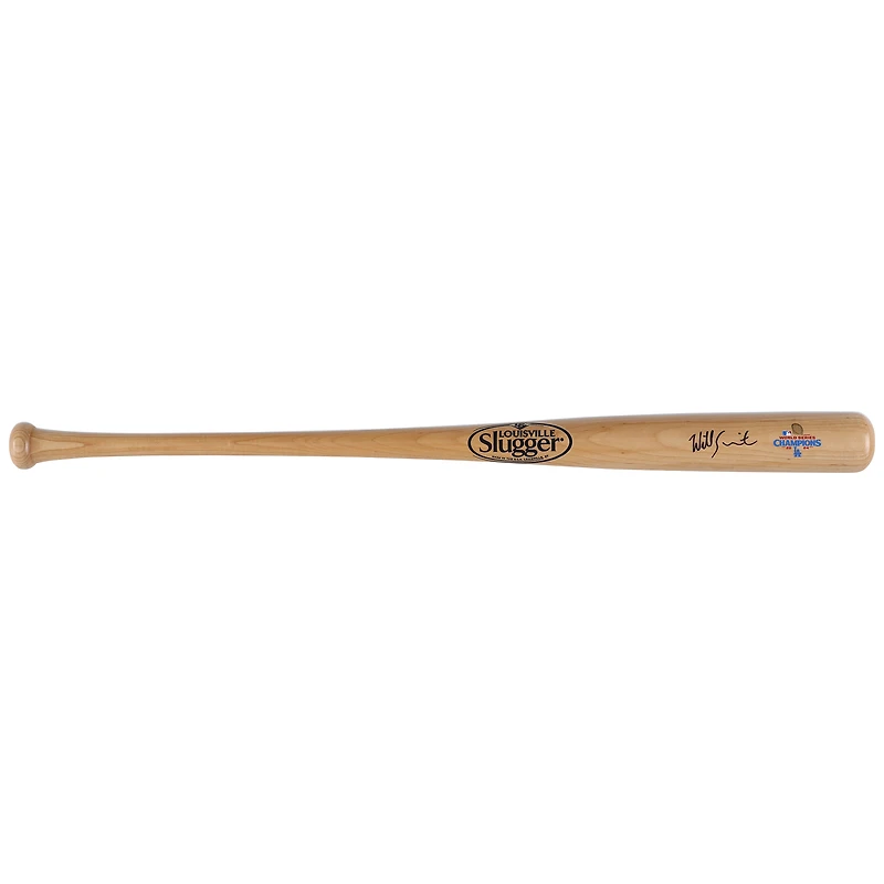 Batte de baseball Louisville Slugger autographiée par Will Smith des Dodgers de Los Angeles, champions de la Série mondiale 2024