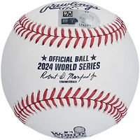 Will Smith Los Angeles Dodgers Autographed 2024 World Series Logo Baseball