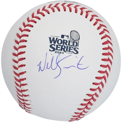 Will Smith Los Angeles Dodgers Autographed 2024 World Series Logo Baseball