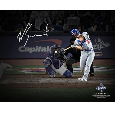 Will Smith Los Angeles Dodgers Autographed 2025 World Series Champions 16" x 20" Game 7 Game-Winning Home Run Photograph 