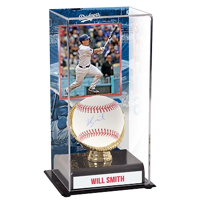 Will Smith Los Angeles Dodgers Autographed Baseball and Sublimated Gold Glove Display Case with Image