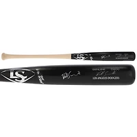 Batte de baseball Louisville Slugger noire et blonde autographiée par Will Smith des Los Angeles Dodgers