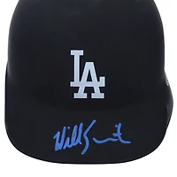 Casque de frappeur miniature noir mat autographié par Will Smith des Los Angeles Dodgers
