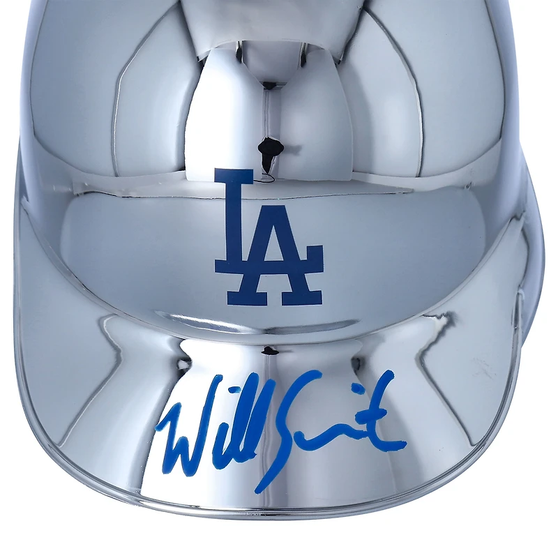 Will Smith Los Angeles Dodgers Autographed Chrome Mini Batting Helmet