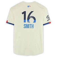 Maillot Nike City Connect crème dédicacé par Will Smith des Dodgers de Los Angeles