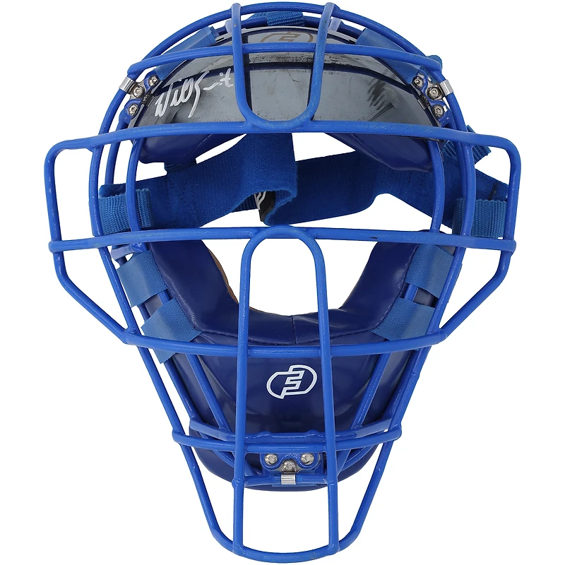 Masque de receveur bleu autographié par Will Smith, porté lors d'un match des Dodgers de Los Angeles (saison 2024 de la MLB) - NF70451985