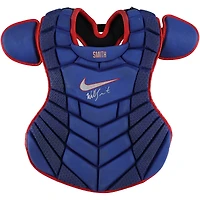 Protection thoracique bleue Nike autographiée par Will Smith, portée lors du match des Dodgers de Los Angeles contre les Marlins de Miami le 18 septembre 2024