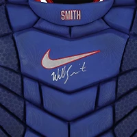 Protection thoracique bleue Nike autographiée par Will Smith, portée lors du match des Dodgers de Los Angeles contre les Marlins de Miami le 18 septembre 2024