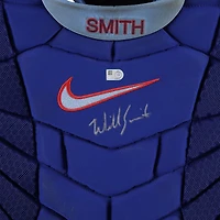 Protection thoracique bleue Nike autographiée et portée par Will Smith lors du match des Dodgers de Los Angeles contre les Phillies de Philadelphie le 9 octobre 2025