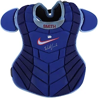 Protection thoracique bleue Nike autographiée et portée par Will Smith lors du match des Dodgers de Los Angeles contre les Phillies de Philadelphie le 9 octobre 2025
