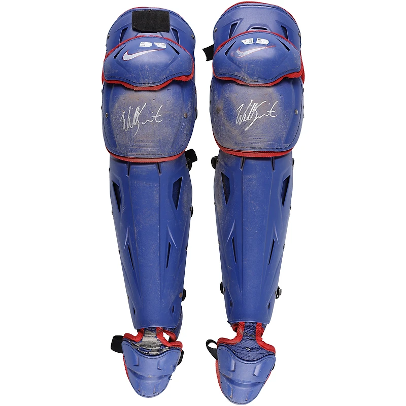 Protège-tibias Nike bleus autographiés par Will Smith