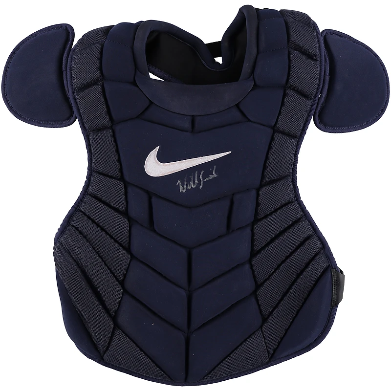 Protection thoracique Nike bleu marine autographiée et portée en match par Will Smith des Dodgers de Los Angeles lors de la saison 2024 de la MLB
