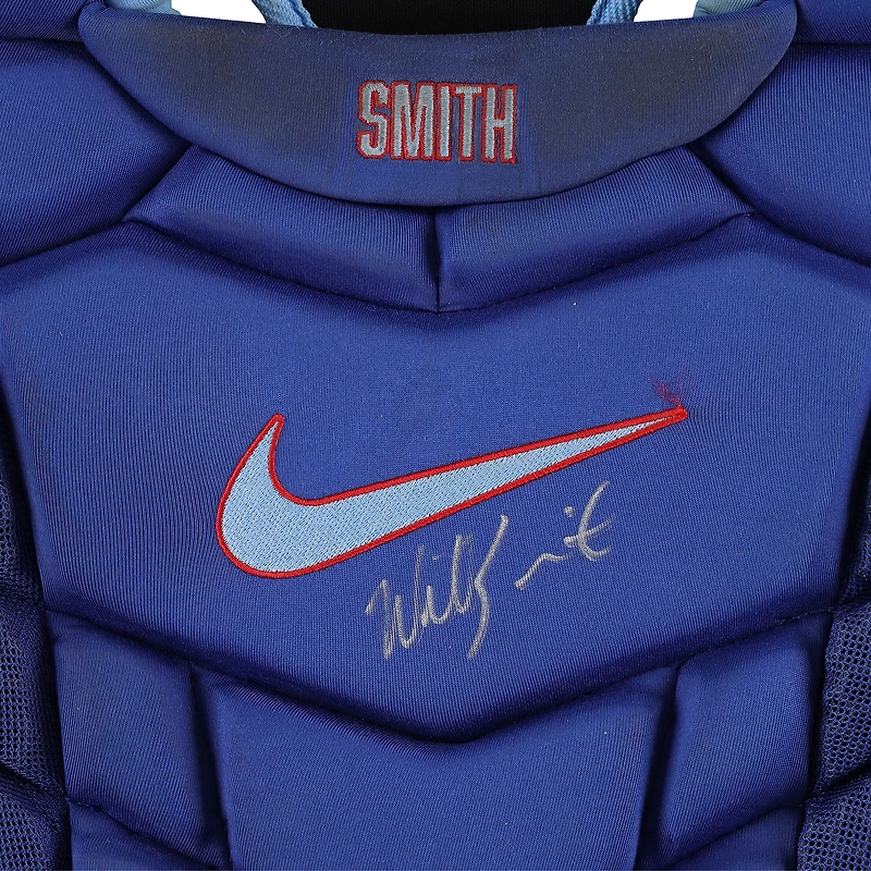 Protection thoracique Nike royale autographiée et portée en match par Will Smith (Los Angeles Dodgers) lors de la saison 2024 de la MLB - NF70451997