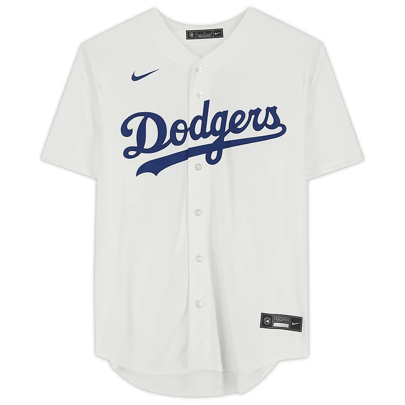 Maillot réplique blanc dédicacé par Will Smith des Los Angeles Dodgers de Nike