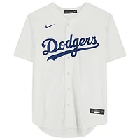 Maillot réplique blanc dédicacé par Will Smith des Los Angeles Dodgers de Nike