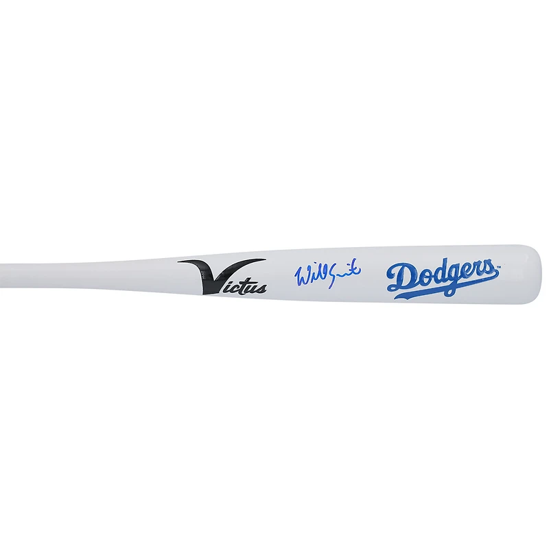 Bâton miniature Victus autographié par Will Smith, des Dodgers de Los Angeles, avec identification de l'équipe.